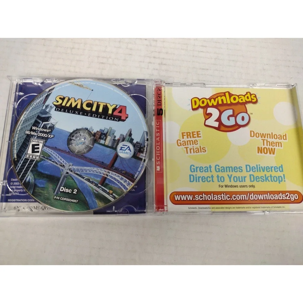 SimCity 4/Rush Hour Deluxe Edition (PC, 2003) –2 Disks-Complete Excellent